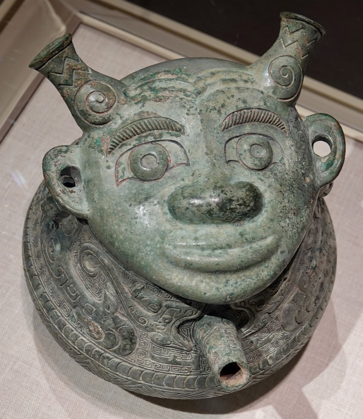 National Museum of Asian Art, Spouted vessel (he) with dragons, Early or middle Anyang period, ca. 1200-1150 BCE